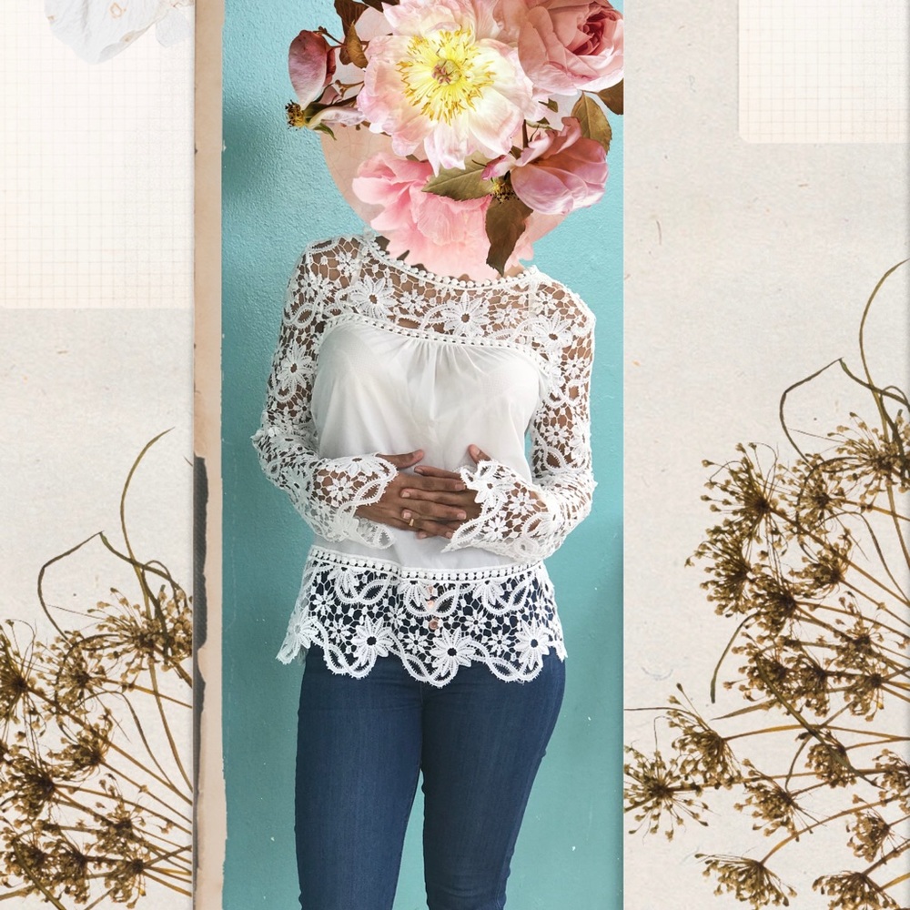 Embroidered white blouse